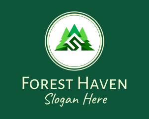 Forest Pine Trees logo design