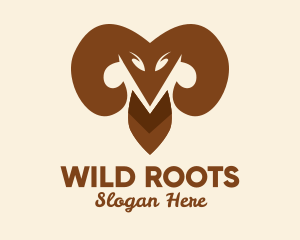 Angry Wild Goat  logo design