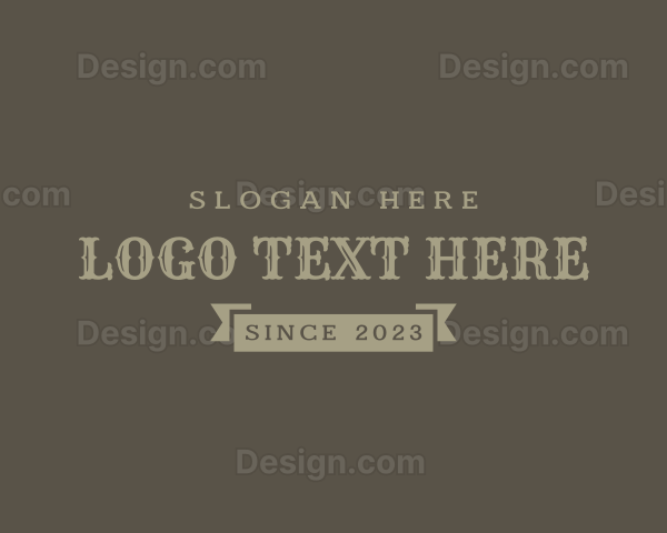 Rustic Hipster Company Logo