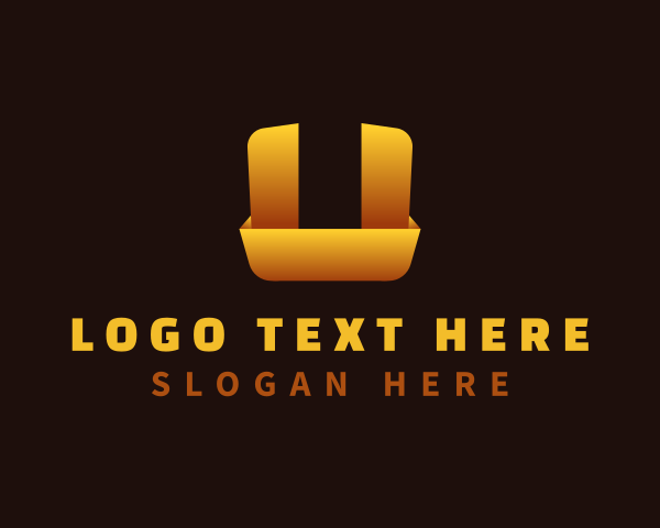 Electric Plug Letter U logo