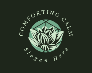 Therapeutic Lotus Flower Spa logo design