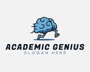 Fast Running Brain logo design