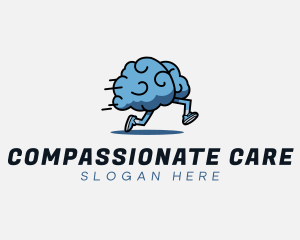 Fast Running Brain logo design