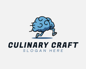 Fast Running Brain logo design