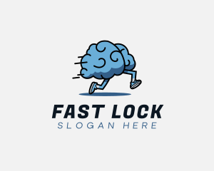 Fast Running Brain logo design