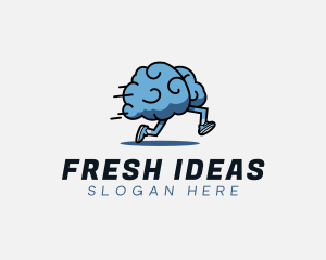 Fast Running Brain logo design