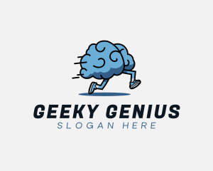 Fast Running Brain logo design