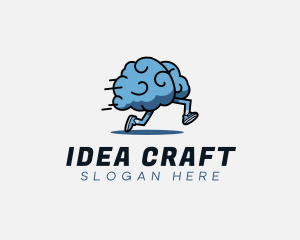 Fast Running Brain logo design