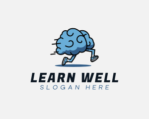 Fast Running Brain logo design