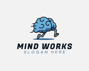 Fast Running Brain logo design