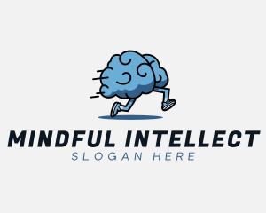 Fast Running Brain logo design