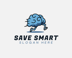 Fast Running Brain logo design