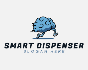 Fast Running Brain logo design