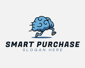 Fast Running Brain logo design