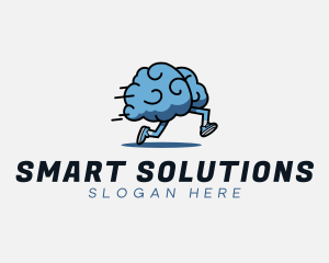 Fast Running Brain logo design