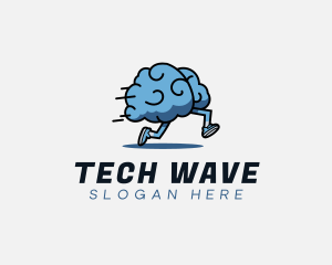 Fast Running Brain logo design