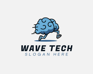 Fast Running Brain logo design