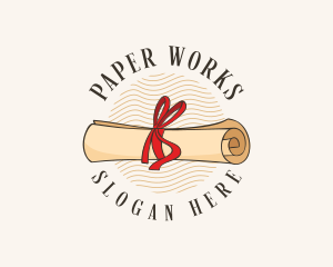 Legal Scroll Paper logo design