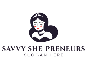 Cute Lady Princess logo design