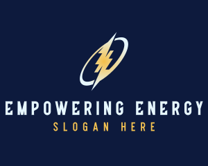 Power Electrician Lightning logo design