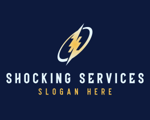 Power Electrician Lightning logo design