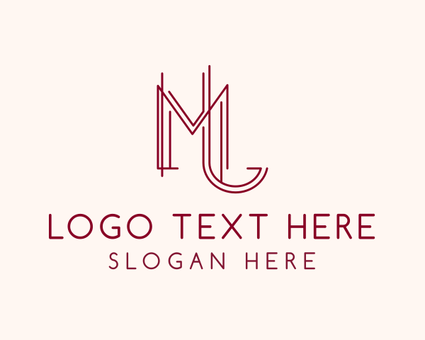 Letter Mg logo example 1