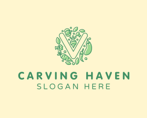 Healthy Vegetable Farm logo design