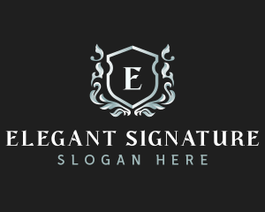 Elegant Florist Shield logo design