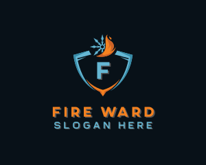 Fire Ice Hvac logo design