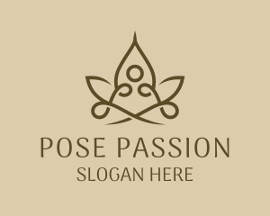 Flower Yoga Wellness  logo design