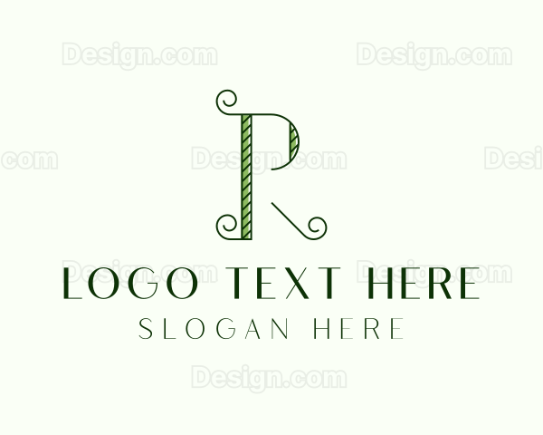 Elegant Garden Vine Letter R Logo