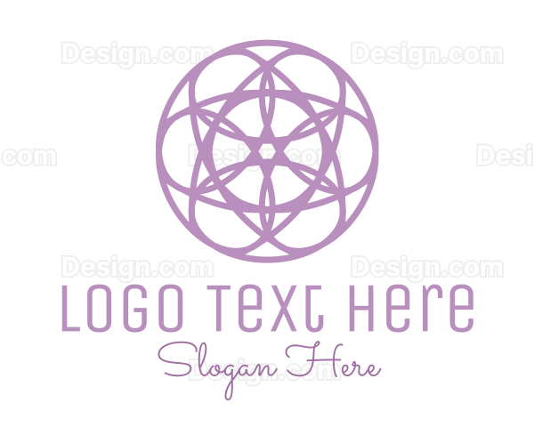 Purple Flower Pattern Logo