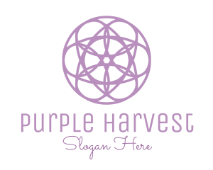 Purple Flower Pattern logo design