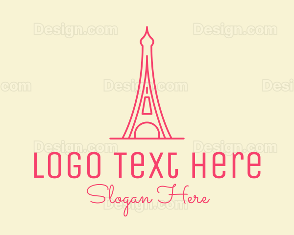Pink Eiffel Tower Logo