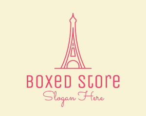 Pink Eiffel Tower  logo design