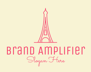 Pink Eiffel Tower  logo design