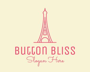 Pink Eiffel Tower  logo design