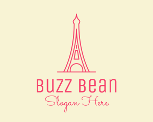 Pink Eiffel Tower  logo design