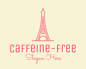 Pink Eiffel Tower  logo design