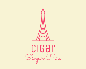 Pink Eiffel Tower  logo design