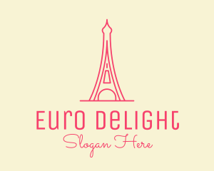 Pink Eiffel Tower  logo