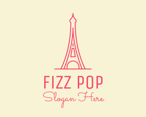 Pink Eiffel Tower  logo design