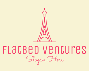 Pink Eiffel Tower  logo design