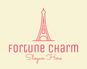 Pink Eiffel Tower  logo design