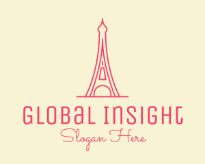 Pink Eiffel Tower  logo