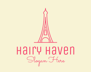 Pink Eiffel Tower  logo design