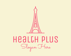 Pink Eiffel Tower  logo design