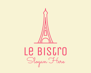 Pink Eiffel Tower  logo