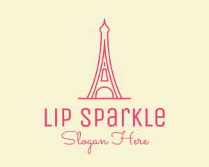 Pink Eiffel Tower  logo design