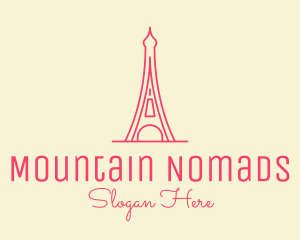 Pink Eiffel Tower  logo design